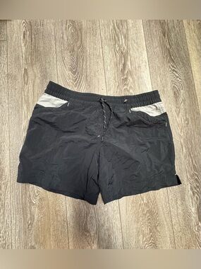 Columbia women’s Black Swim Shorts with Light Gray Accent